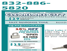 Tablet Screenshot of clearlakecitylocksmith.com